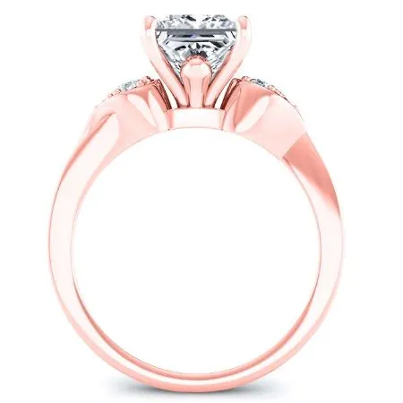 Hibiscus - Princess Moissanite Engagement Ring