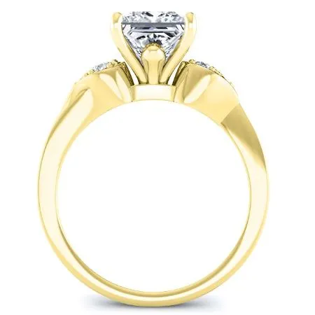 Hibiscus - Princess Moissanite Engagement Ring