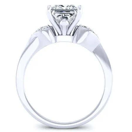 Hibiscus - Princess Moissanite Engagement Ring