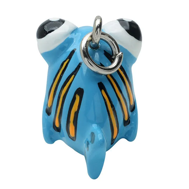 Jewelry Charm, 3-D Hand Painted Resin Fish, 19mm, Blue (1 Piece)