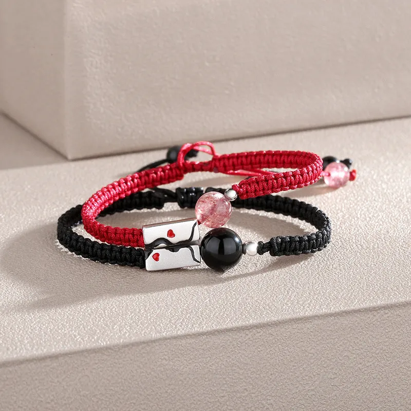 Matching Engravable Couple Bracelets Set