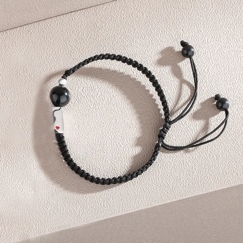 Matching Engravable Couple Bracelets Set
