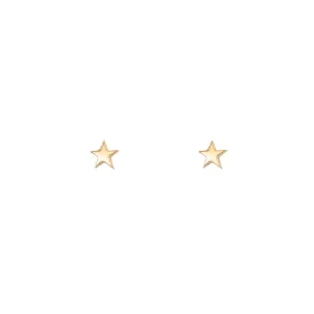 Medium Gold Star Earrings
