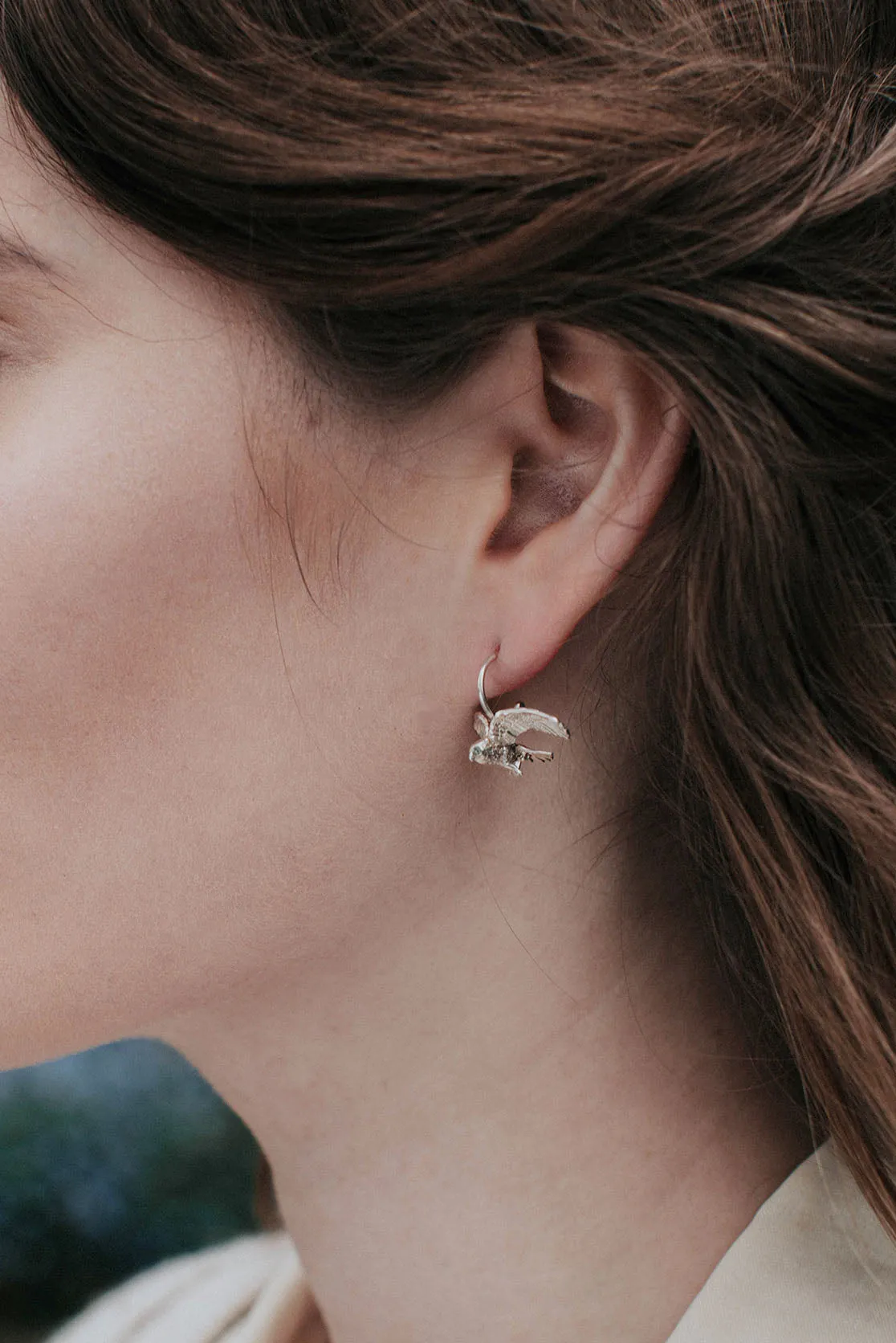 Owl In Flight Earrings