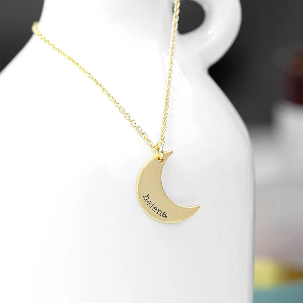 Personalised Crescent Moon Necklaces