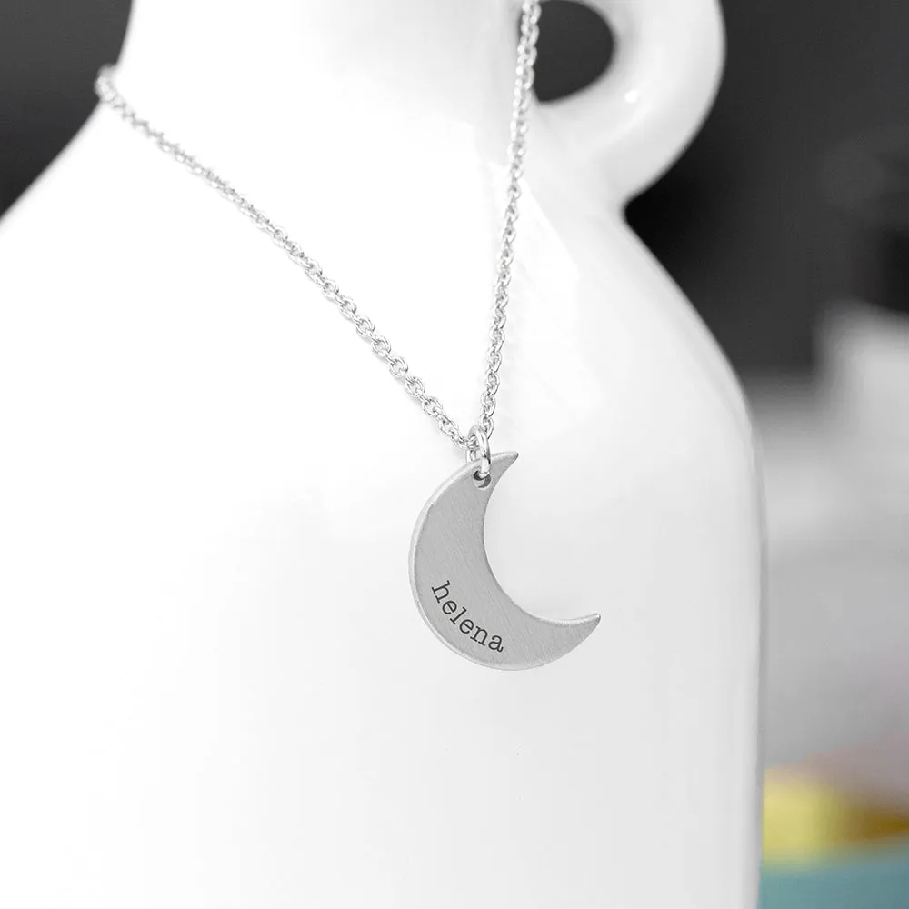 Personalised Crescent Moon Necklaces