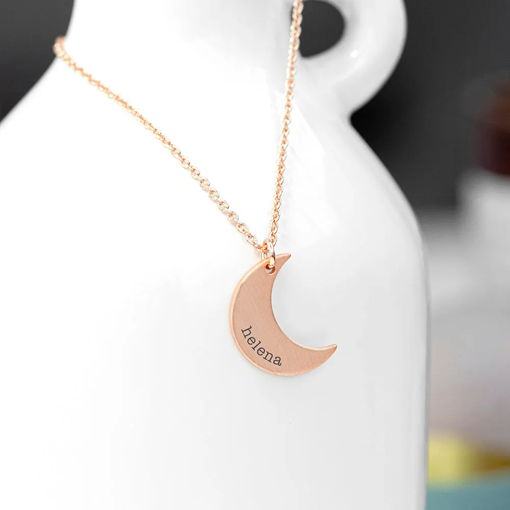 Personalised Crescent Moon Necklaces