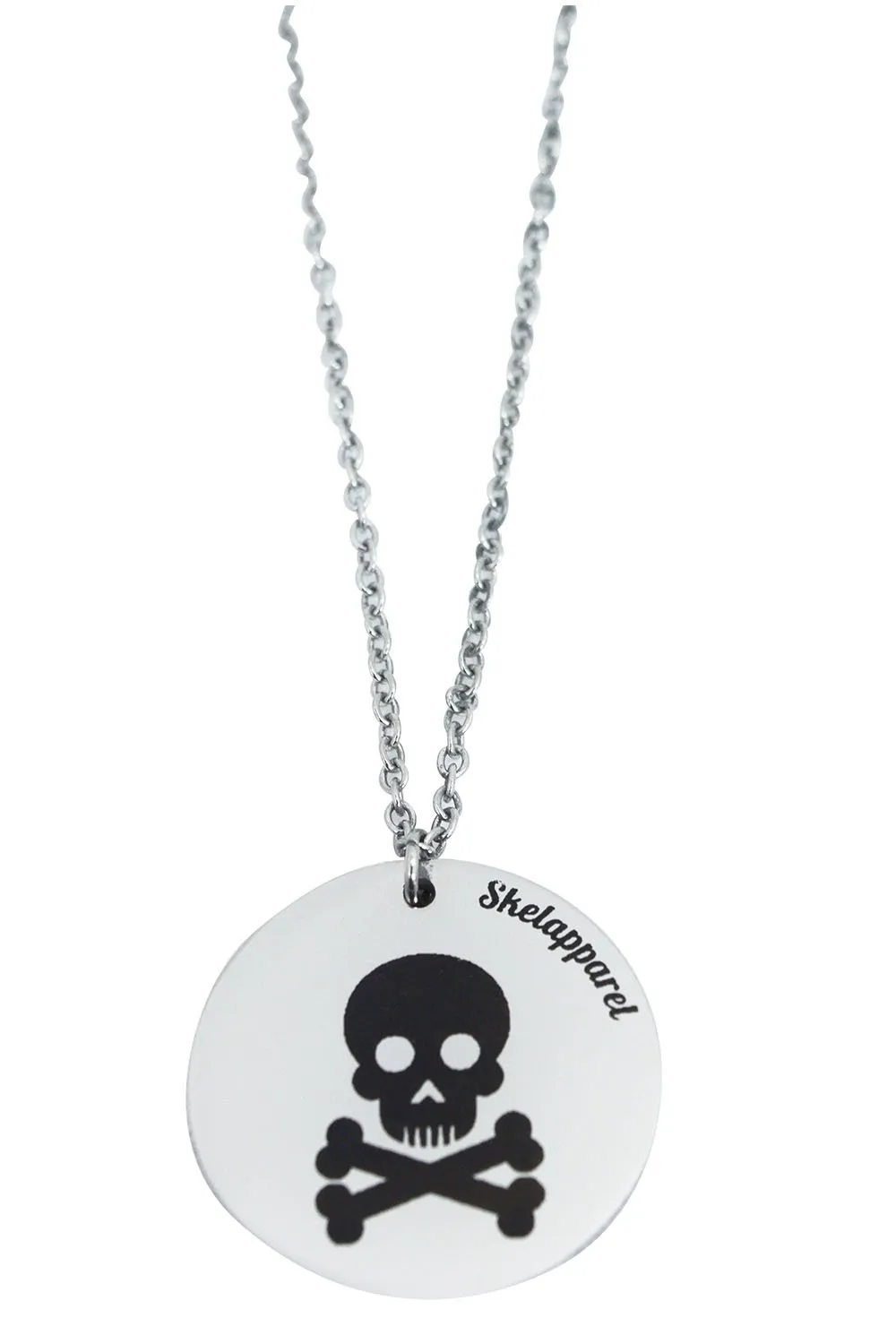 Skelapparel Skull Coin Pendant Necklace