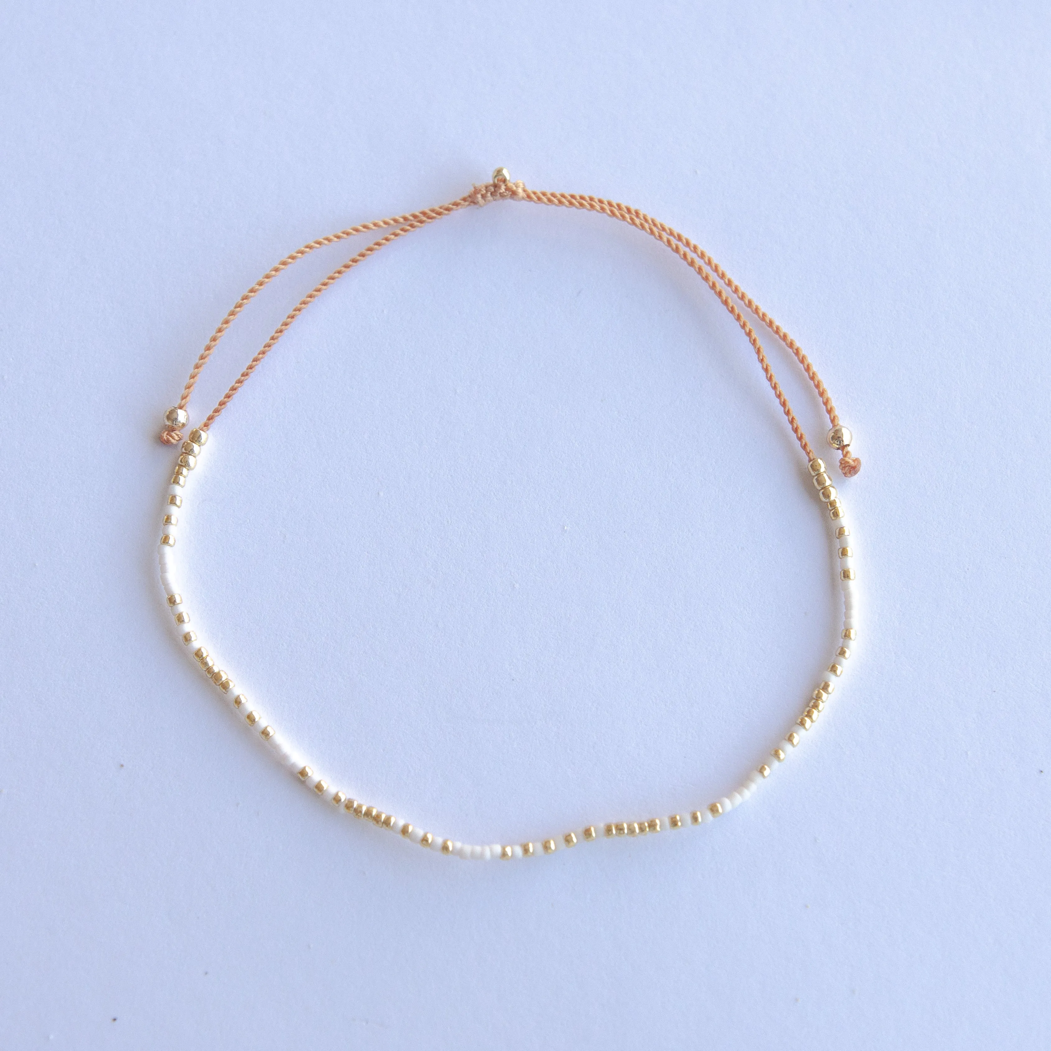 Solo Beads Adjustable Anklet