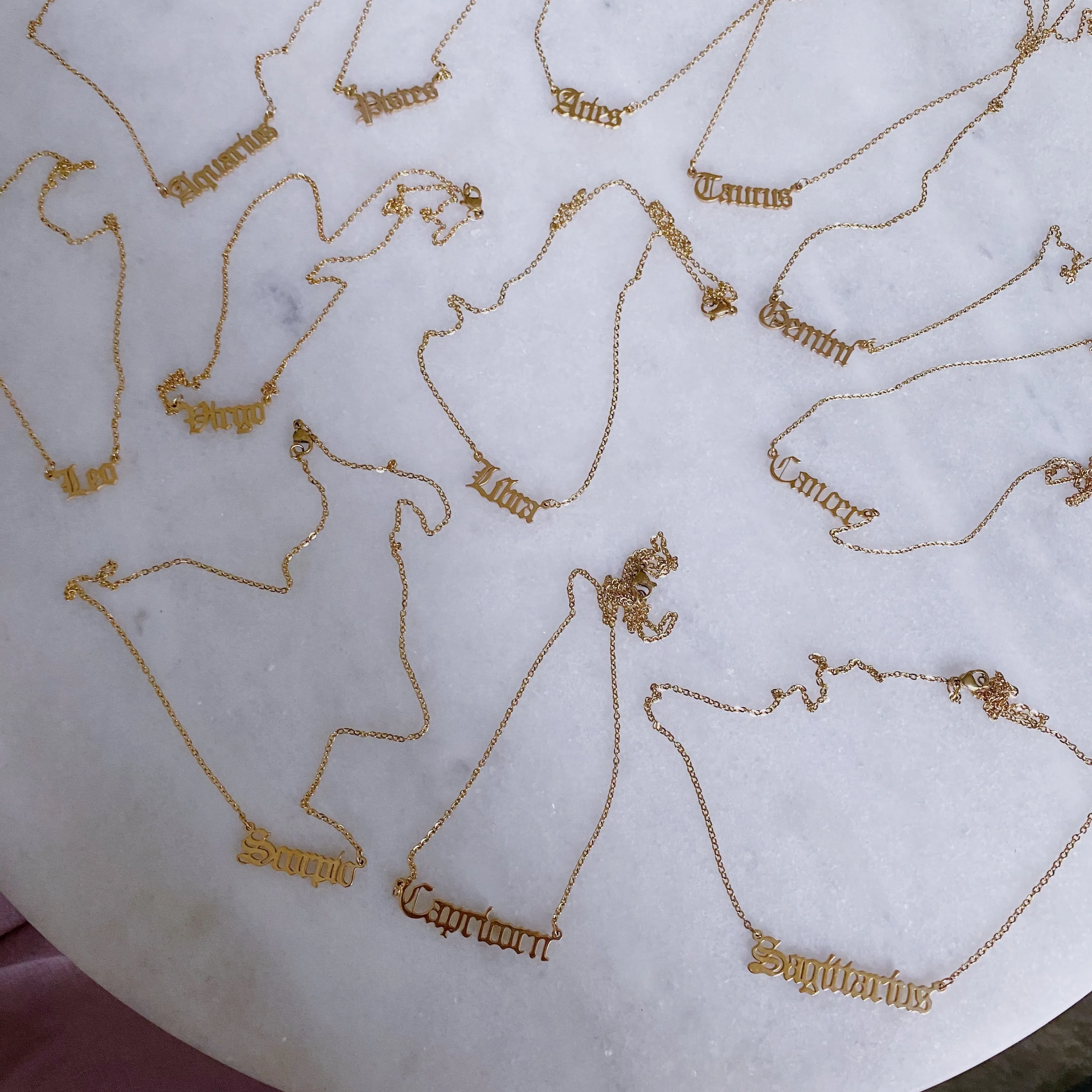 star sign necklaces