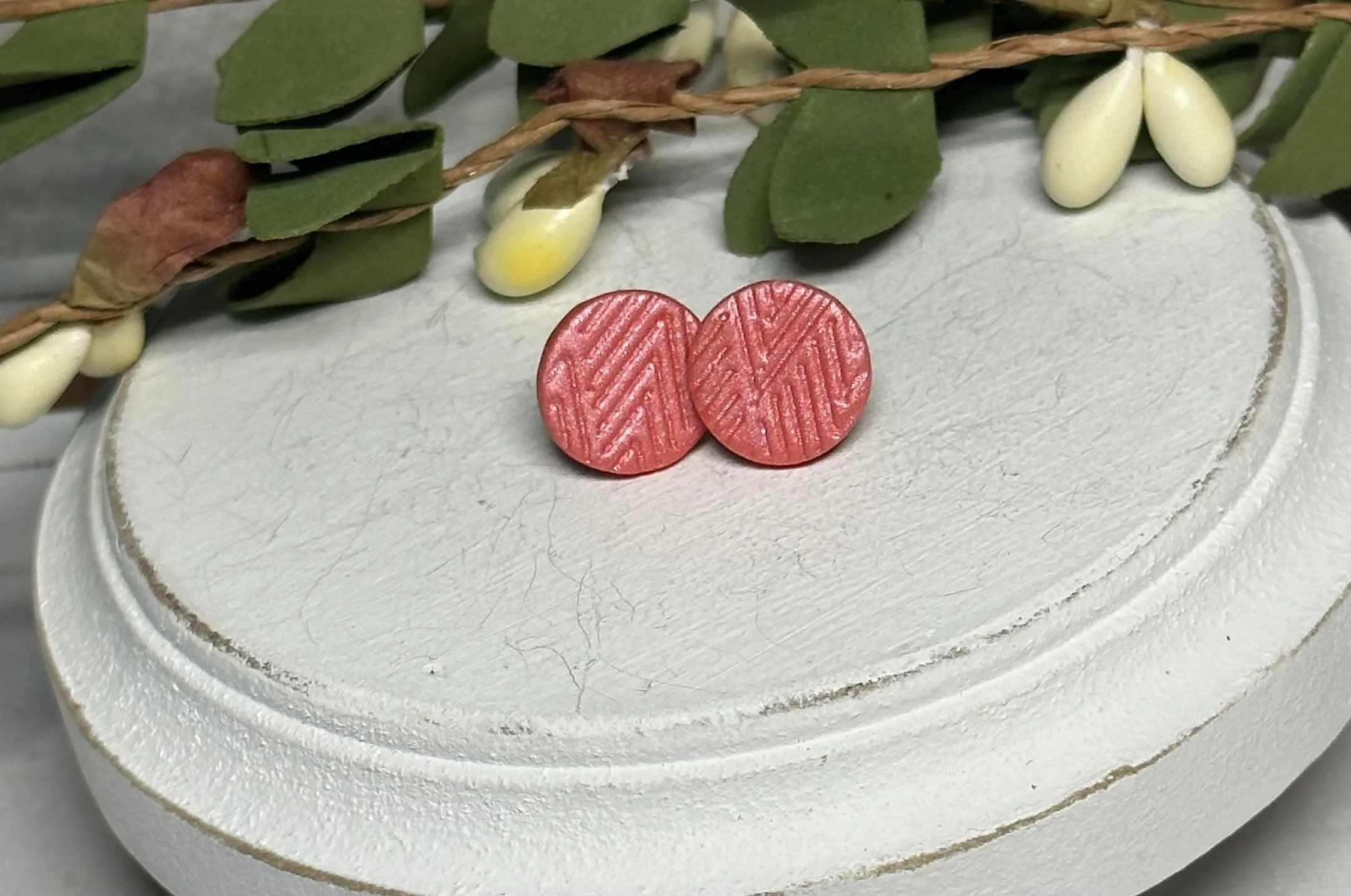 Stud Earrings - 14 Design Options - Polymer Clay