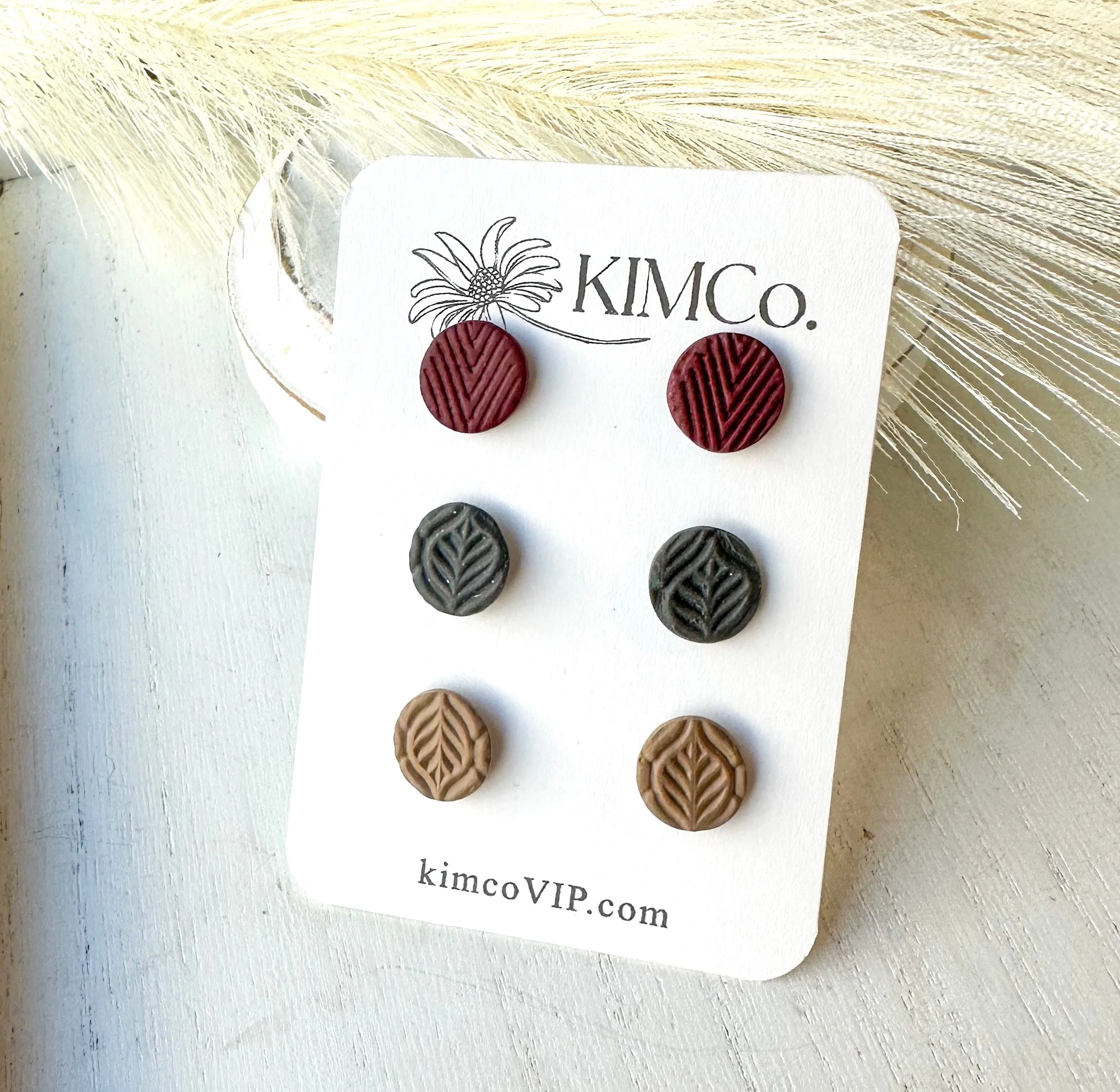 Stud Earrings - 14 Design Options - Polymer Clay