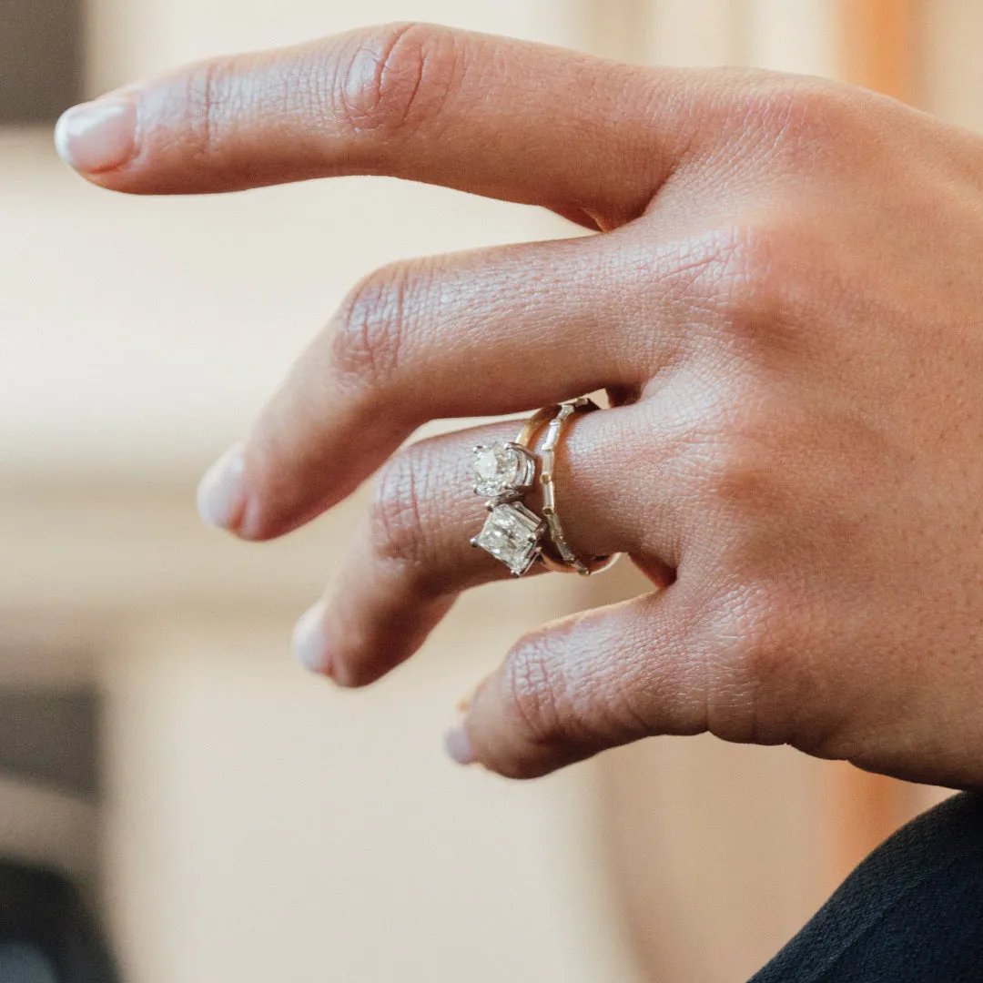 TOI ET MOI ROUND AND RADIANT DIAMOND RING