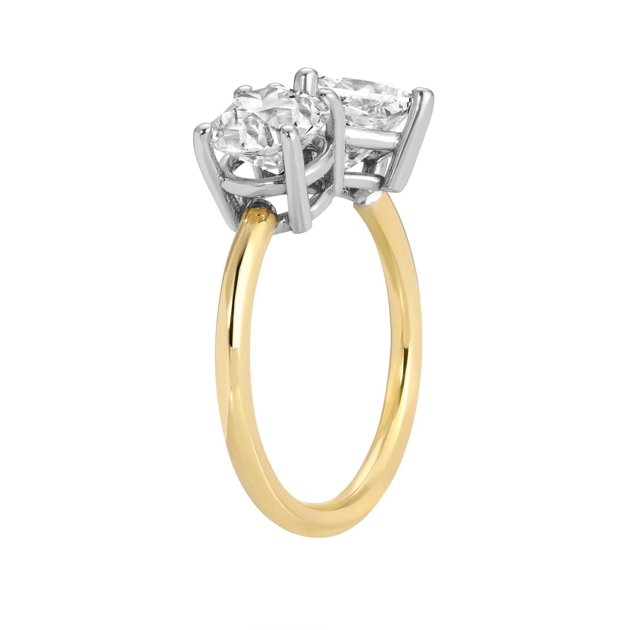 TOI ET MOI ROUND AND RADIANT DIAMOND RING