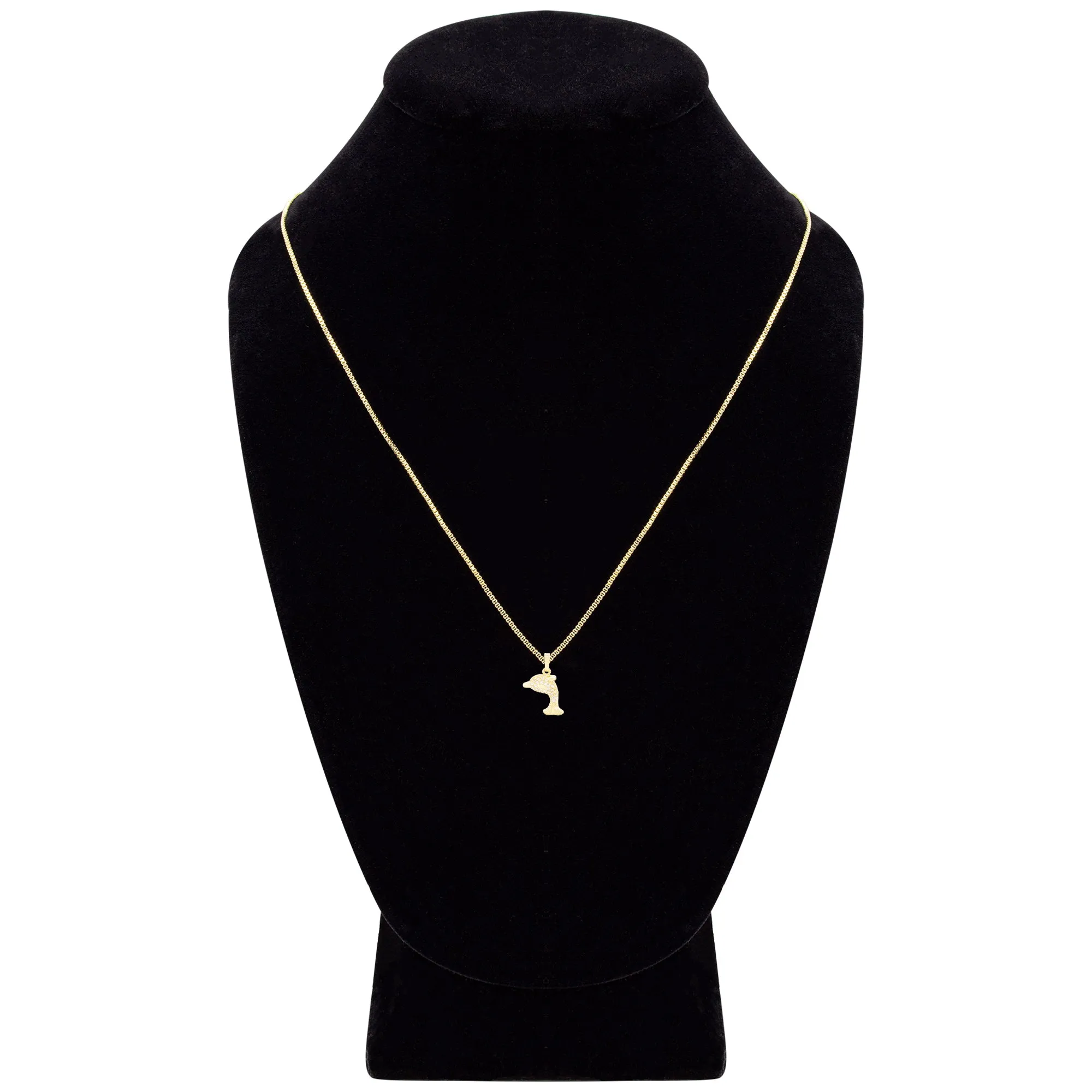 Whale Cubic Zirconia Pendant With 14K Gold Filled Necklace Set