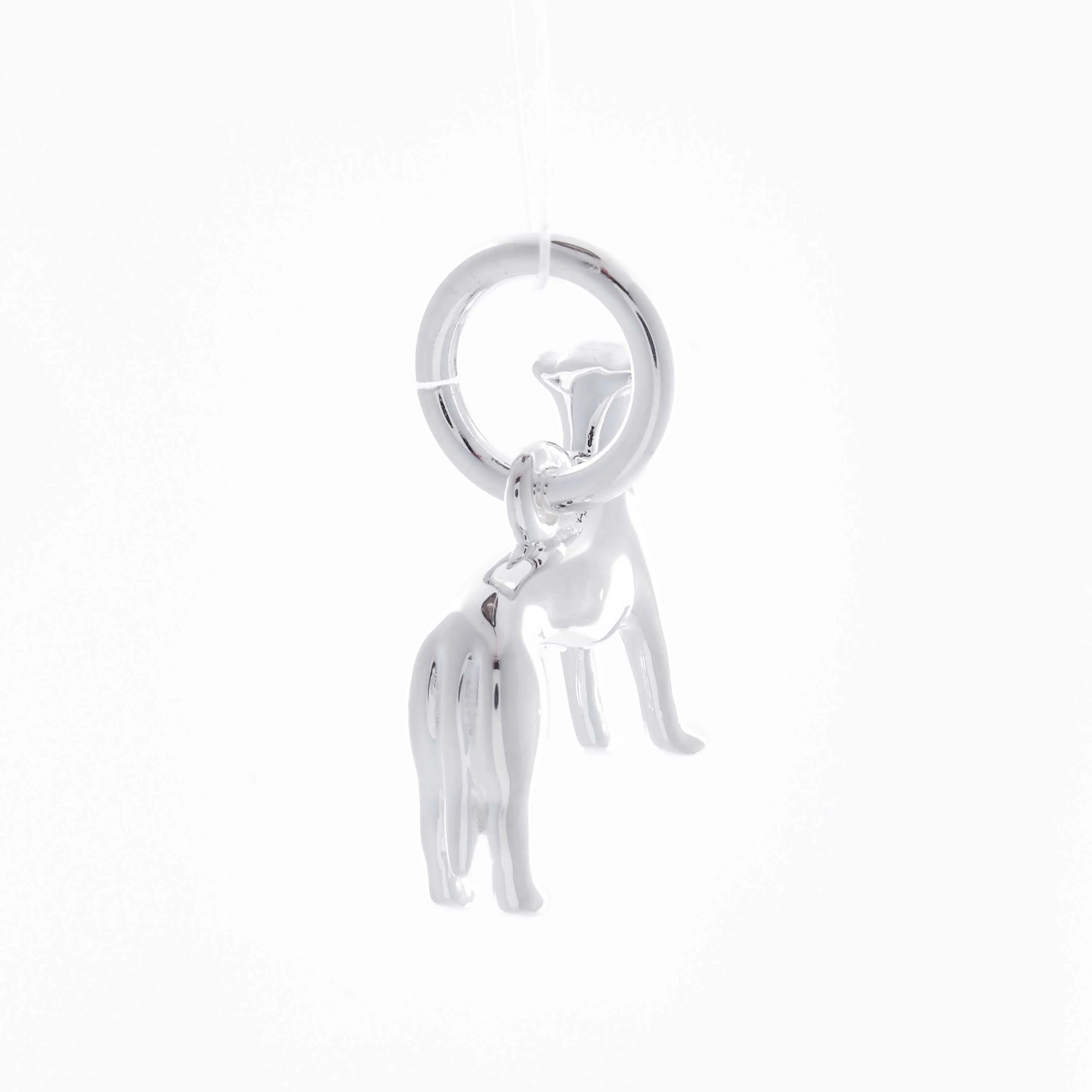Whippet Personalised Silver Dog Tag Necklace
